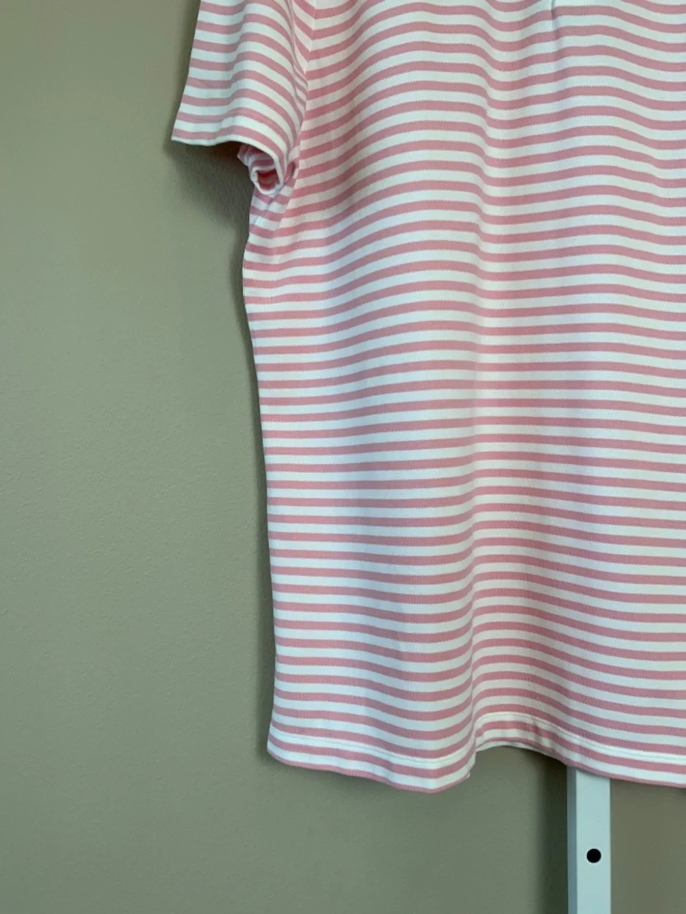 Banana Republic Short Sleeve Striped Standard Fit Pique Polo Shirt
